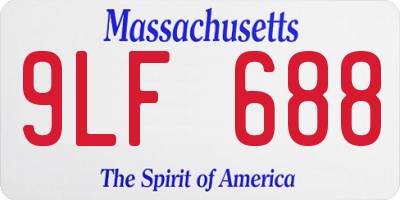 MA license plate 9LF688