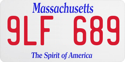 MA license plate 9LF689