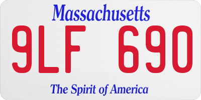 MA license plate 9LF690