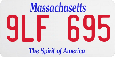 MA license plate 9LF695