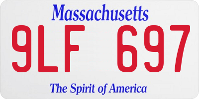 MA license plate 9LF697