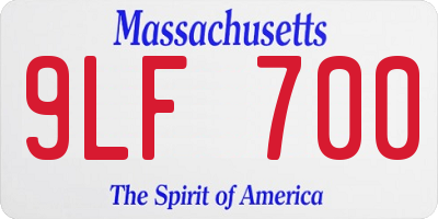 MA license plate 9LF700