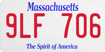 MA license plate 9LF706