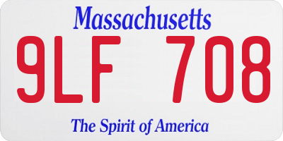 MA license plate 9LF708