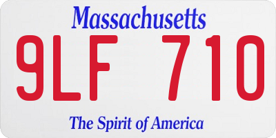 MA license plate 9LF710