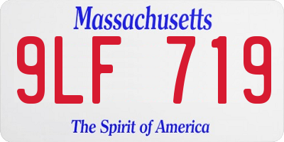 MA license plate 9LF719