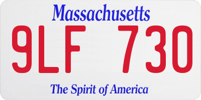 MA license plate 9LF730