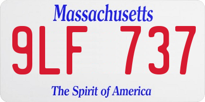 MA license plate 9LF737