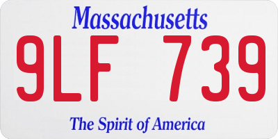MA license plate 9LF739