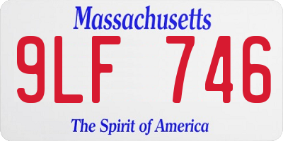 MA license plate 9LF746