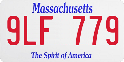 MA license plate 9LF779