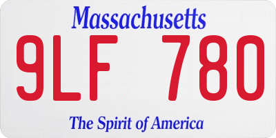 MA license plate 9LF780