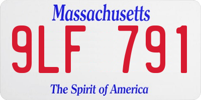 MA license plate 9LF791
