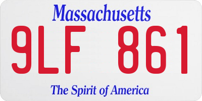MA license plate 9LF861