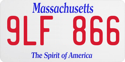 MA license plate 9LF866