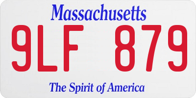 MA license plate 9LF879