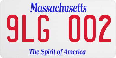 MA license plate 9LG002