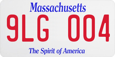 MA license plate 9LG004
