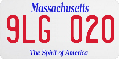 MA license plate 9LG020
