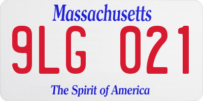 MA license plate 9LG021