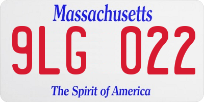 MA license plate 9LG022