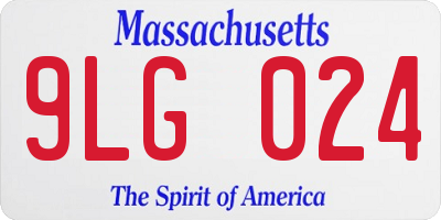 MA license plate 9LG024