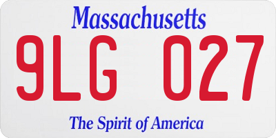MA license plate 9LG027