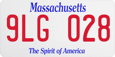 MA license plate 9LG028