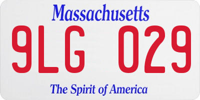 MA license plate 9LG029
