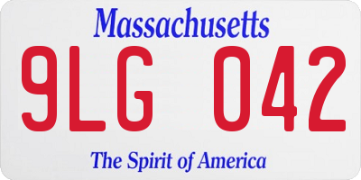 MA license plate 9LG042