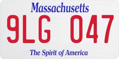 MA license plate 9LG047