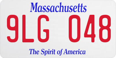 MA license plate 9LG048