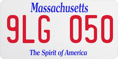 MA license plate 9LG050