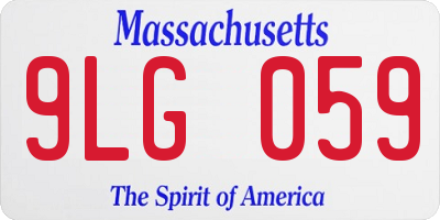 MA license plate 9LG059