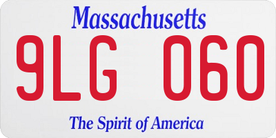 MA license plate 9LG060