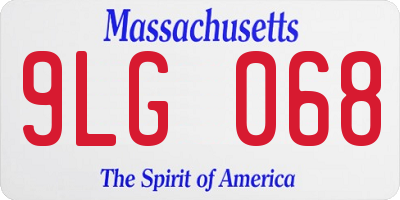 MA license plate 9LG068