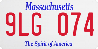 MA license plate 9LG074