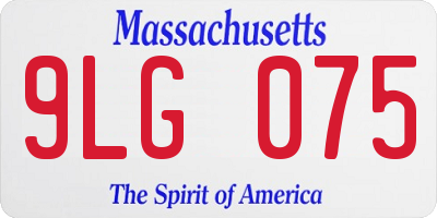 MA license plate 9LG075
