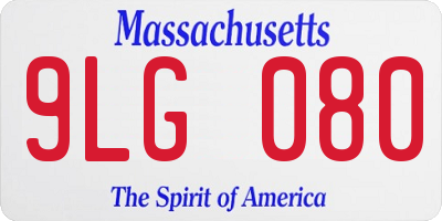 MA license plate 9LG080
