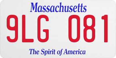 MA license plate 9LG081