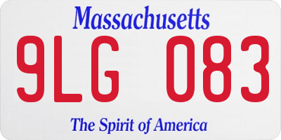 MA license plate 9LG083