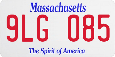 MA license plate 9LG085