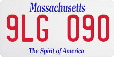MA license plate 9LG090