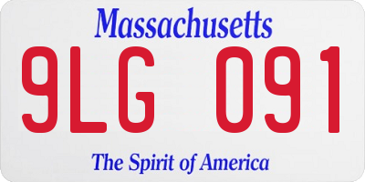 MA license plate 9LG091