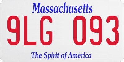 MA license plate 9LG093