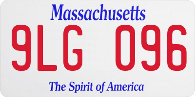 MA license plate 9LG096
