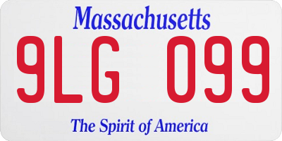 MA license plate 9LG099