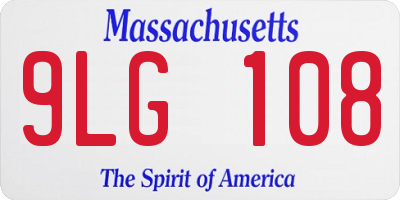 MA license plate 9LG108