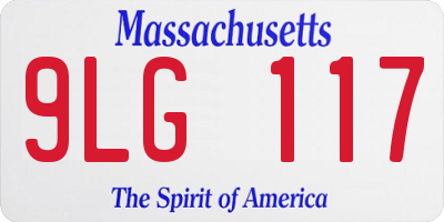 MA license plate 9LG117