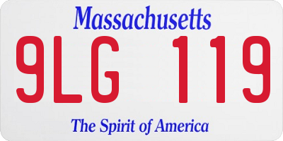 MA license plate 9LG119
